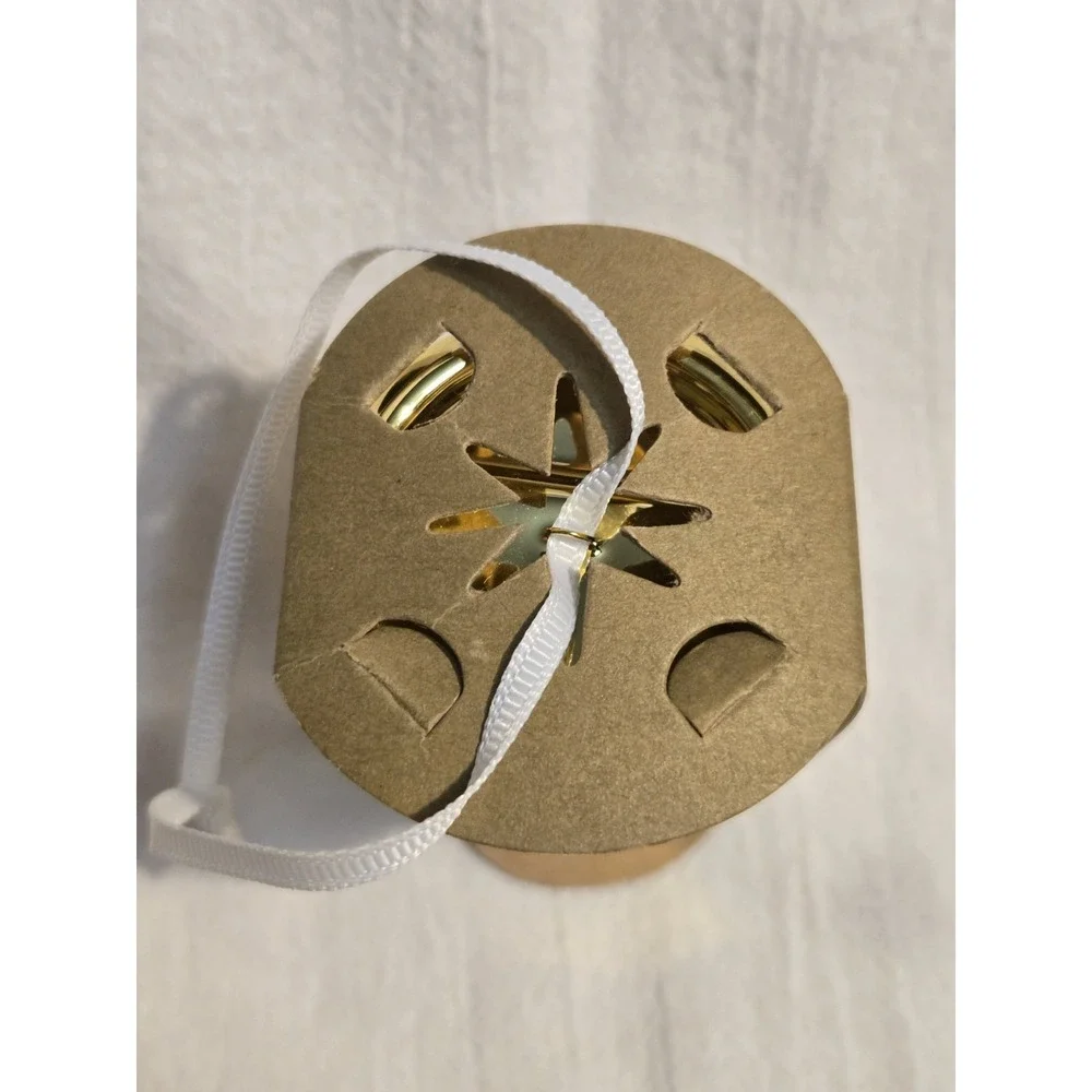 NWT 2012 Starbucks Shiny‎ GOLD Ceramic To-Go Cup Christmas Tree Ornament